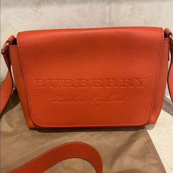 Burberry Orange Leather Crossbody Bag - Picture 5 of 15